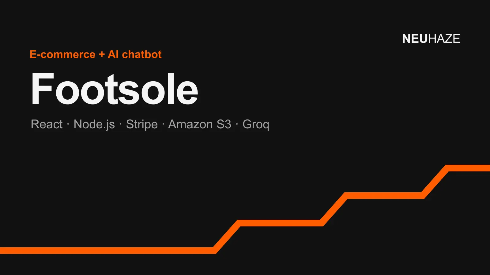 Footsole cover: e-commerce with an AI chatbot, built with React, Node.js, Stripe, Amazon S3 and Groq
