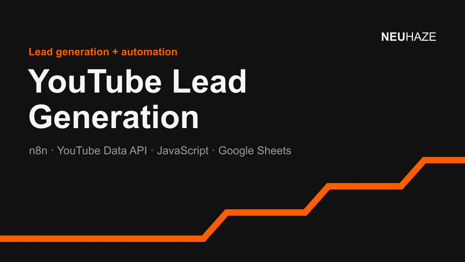 YouTube Lead Generation cover: lead generation and automation, built with n8n, the YouTube Data API, JavaScript and Google Sheets
